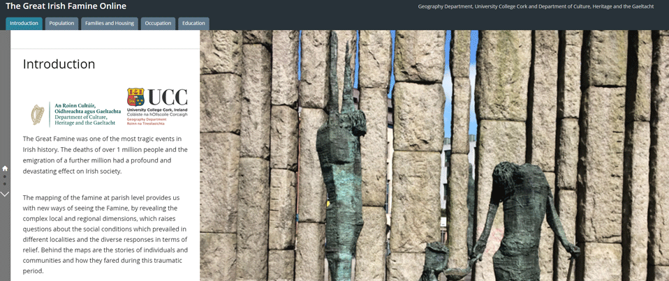 Map of the The Great Irish Famine Online